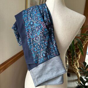 Athleta Leggings, L Tall, Full Length, Navy and Print, Excellent Condition